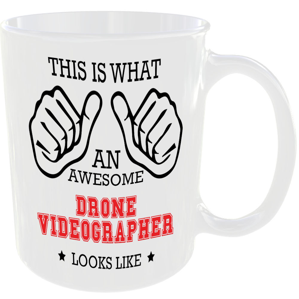 THIS IS WHAT AN AWESOME DRONE VIDEOGRAPHER LOOKS LIKE MUG IDEAL GIFT CUP FOR WORK JOB CAREER - Image 2