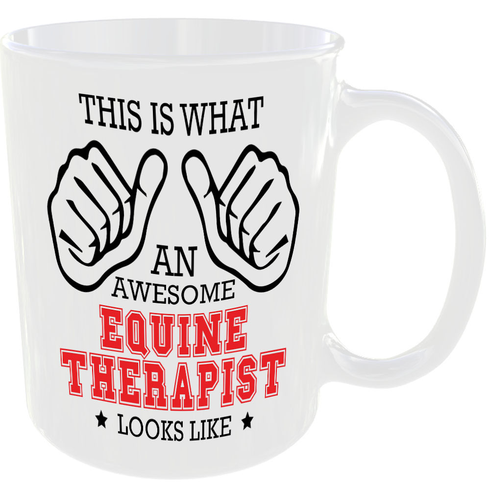 THIS IS WHAT AN AWESOME EQUINE THERAPIST LOOKS LIKE MUG IDEAL GIFT CUP FOR WORK JOB CAREER - Image 2