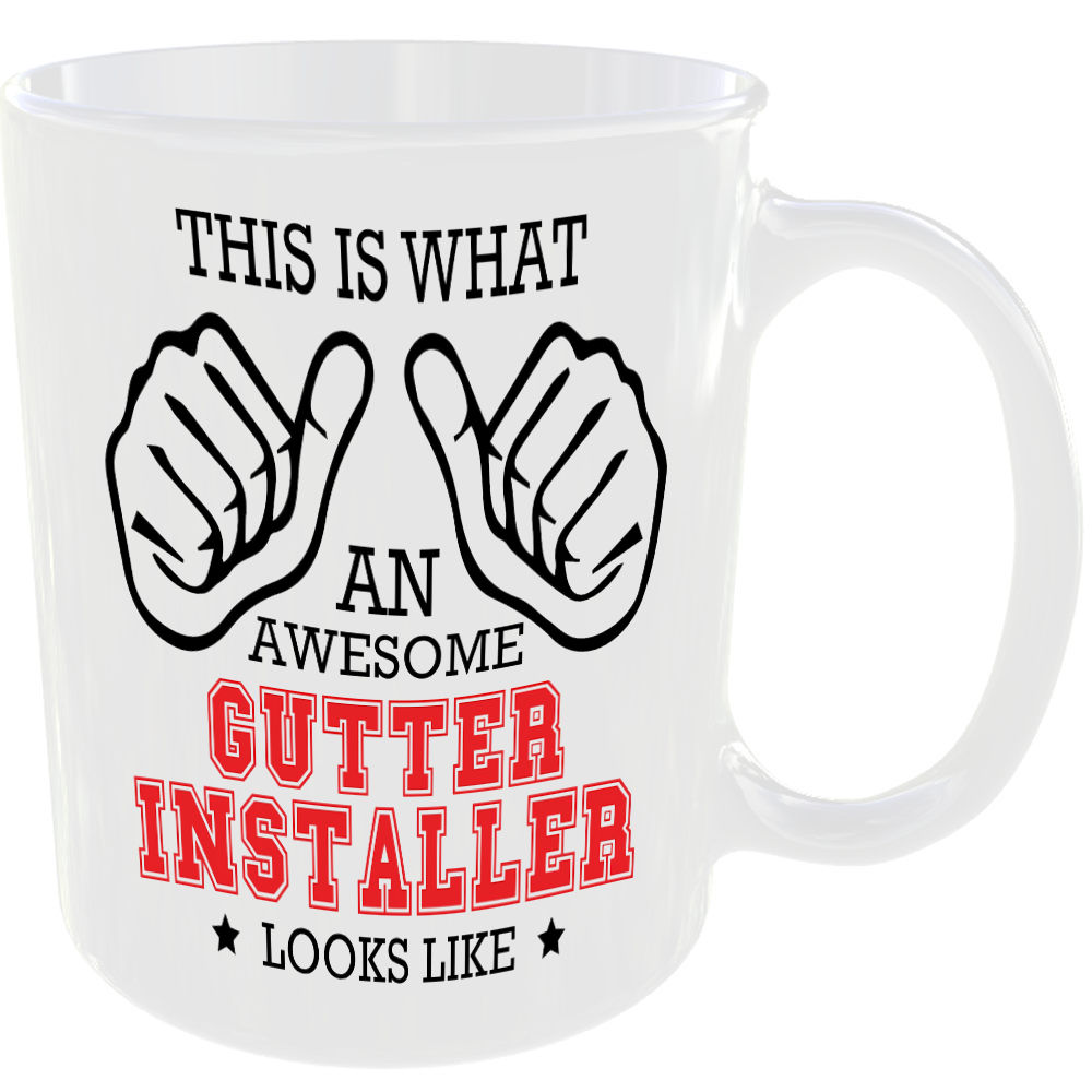 THIS IS WHAT AN AWESOME GUTTER INSTALLER LOOKS LIKE MUG IDEAL GIFT CUP FOR WORK JOB CAREER - Image 2