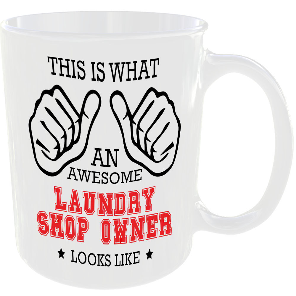 THIS IS WHAT AN AWESOME LAUNDRY SHOP OWNER LOOKS LIKE MUG IDEAL GIFT CUP FOR WORK JOB CAREER - Image 2