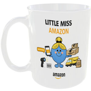 Little Miss Amazon Mug Funny Mr Men Style Cup Shopping Prime Addict Gift Office