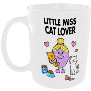 Little Miss Cat Lover Mug Funny Mr Men Style Cup Cute Kitten Feline Gift My Pet
