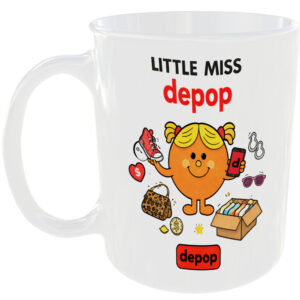 Little Miss Depop Mug Funny Mr Men Style Cup Reseller Thrifter Gift Buyer Seller