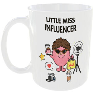 Little Miss Influencer Mug Funny Mr Men Style Cup Social Media Star Creator Gift