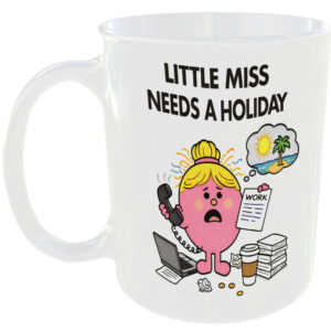 Little Miss Needs a Holiday Mug Funny Mr Men Style Cup Tired Work Gift Fly Camp