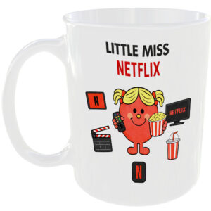 Little Miss Netflix Mug Funny Mr Men Style Cup Movie Binge Gift Home Chill Movie
