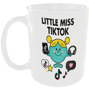 Little Miss TikTok Mug Funny Mr Men Style Cup Viral Video User Gift Fun Trends