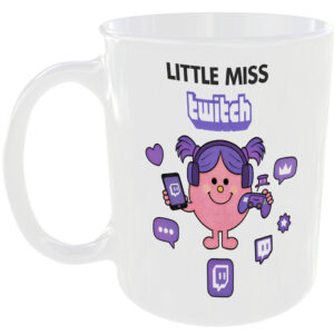 Little Miss Twitch Mug Funny Mr Men Style Cup Gamer Streaming Steam Gaming Gift