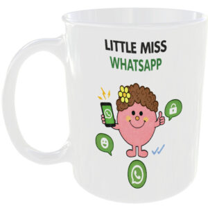 Little Miss WhatsApp Mug Funny Mr Men Style Cup Messaging Chat Phone Online Gift