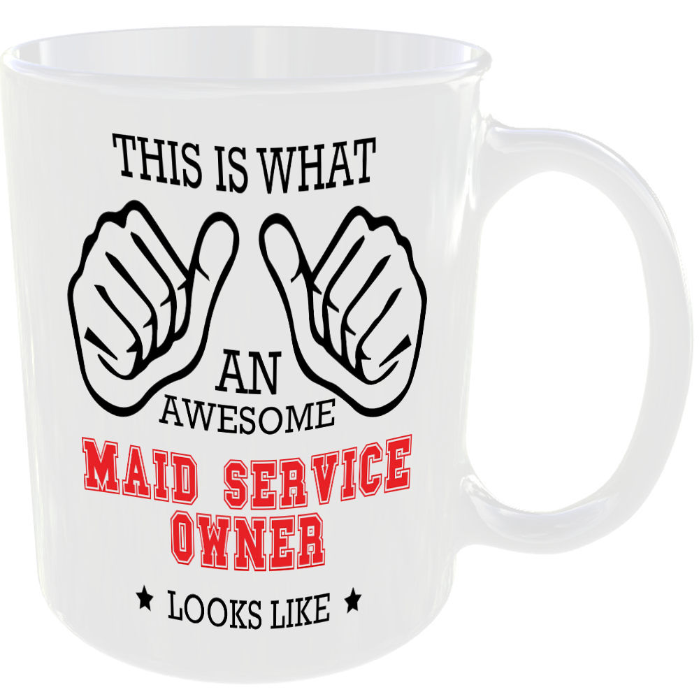 THIS IS WHAT AN AWESOME MAID SERVICE OWNER LOOKS LIKE MUG IDEAL GIFT CUP FOR WORK JOB CAREER - Image 2