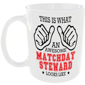 THIS IS WHAT AN AWESOME MATCHDAY STEWARD LOOKS LIKE MUG IDEAL GIFT CUP FOR WORK JOB CAREER
