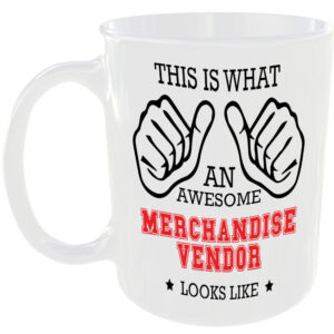 THIS IS WHAT AN AWESOME MERCHANDISE VENDOR LOOKS LIKE MUG IDEAL GIFT CUP FOR WORK JOB CAREER