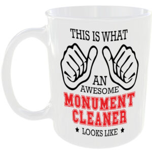 THIS IS WHAT AN AWESOME MONUMENT CLEANER LOOKS LIKE MUG IDEAL GIFT CUP FOR WORK JOB CAREER
