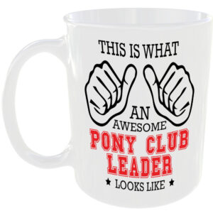 THIS IS WHAT AN AWESOME PONY CLUB LEADER LOOKS LIKE MUG IDEAL GIFT CUP FOR WORK JOB CAREER