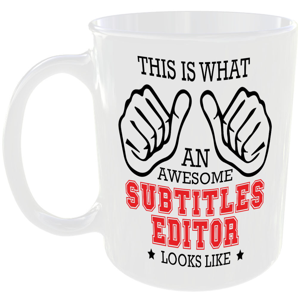 THIS IS WHAT AN AWESOME SUBTITLES EDITOR LOOKS LIKE MUG IDEAL GIFT CUP FOR WORK JOB CAREER