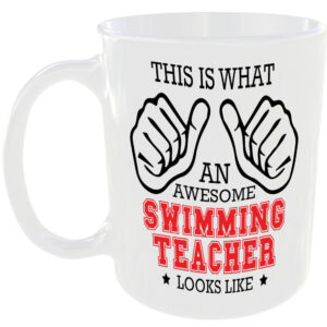 THIS IS WHAT AN AWESOME SWIMMING TEACHER LOOKS LIKE MUG IDEAL GIFT CUP FOR WORK JOB CAREER
