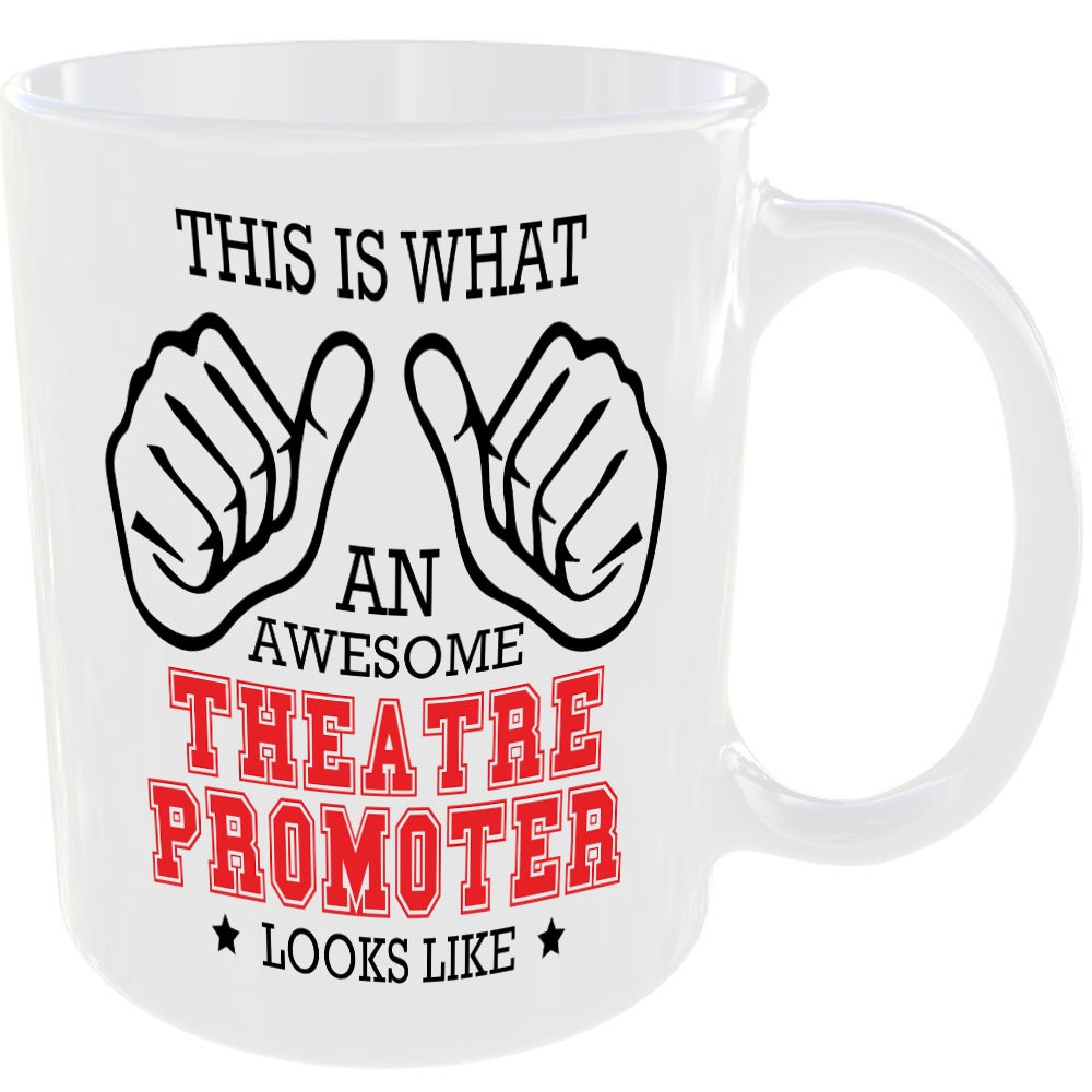 THIS IS WHAT AN AWESOME THEATRE PROMOTER LOOKS LIKE MUG IDEAL GIFT CUP FOR WORK JOB CAREER - Image 2