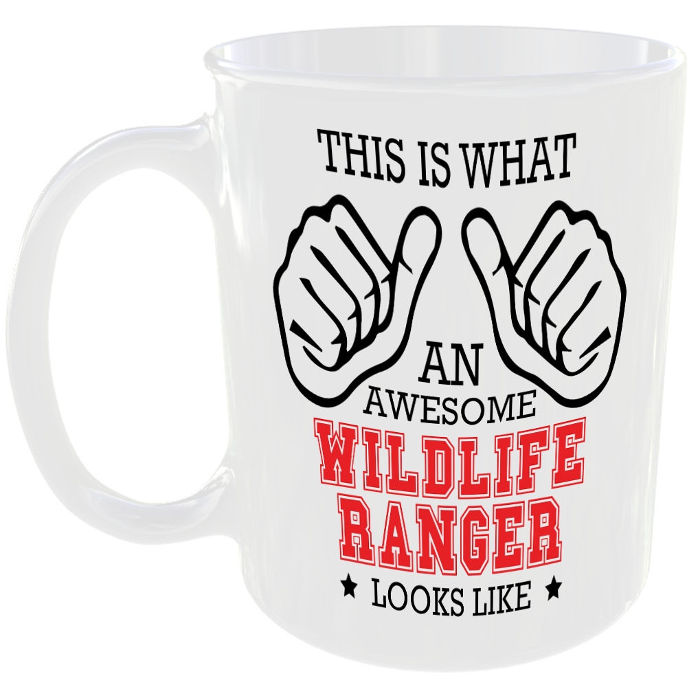 THIS IS WHAT AN AWESOME WILDLIFE RANGER LOOKS LIKE MUG IDEAL GIFT CUP FOR JOB CAREER