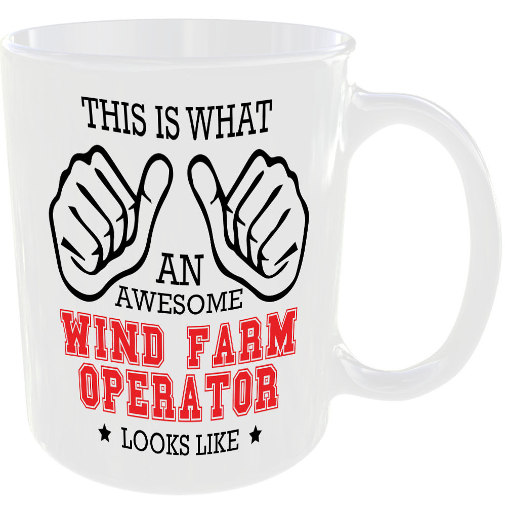 THIS IS WHAT AN AWESOME WIND FARM OPERATOR LOOKS LIKE MUG IDEAL GIFT CUP FOR WORK JOB CAREER - Image 2