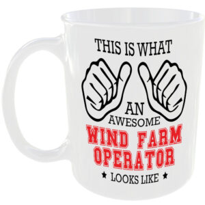 THIS IS WHAT AN AWESOME WIND FARM OPERATOR LOOKS LIKE MUG IDEAL GIFT CUP FOR WORK JOB CAREER