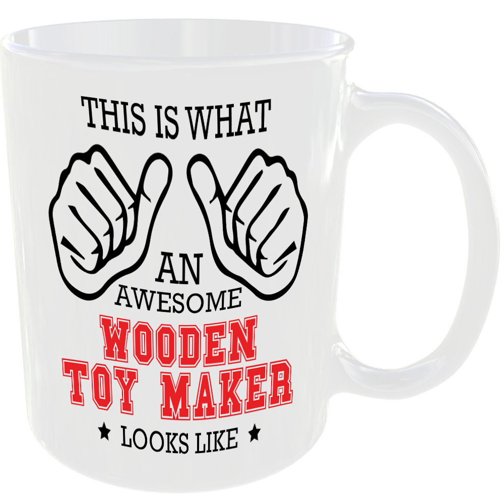 THIS IS WHAT AN AWESOME WOODEN TOY MAKER LOOKS LIKE MUG IDEAL GIFT CUP FOR WORK JOB CAREER - Image 2