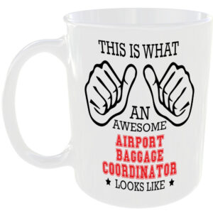 AWESOME AIRPORT BAGGAGE COORDINATOR LOOK LIKE MUG IDEAL GIFT CUP WORK JOB CAREER