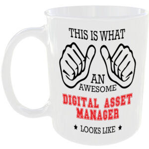 AWESOME DIGITAL ASSET MANAGER LOOKS LIKE MUG IDEAL GIFT CUP FOR WORK JOB CAREER