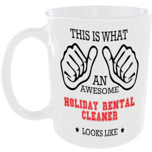 AWESOME HOLIDAY RENTAL CLEANER LOOKS LIKE MUG IDEAL GIFT CUP FOR WORK JOB CAREER