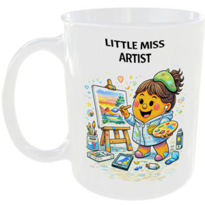 Little Miss Artist Mug Funny Painting Gift Art Tea Coffee Cup Creative Cute 🎨☕