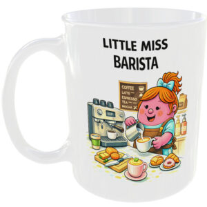 Little Miss Barista Mug Funny Coffee Cafe Gift Tea Cup Espresso Latte Roaster ☕