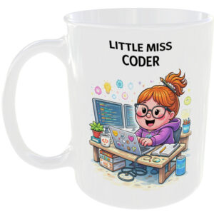 Little Miss Coder Mug Funny Coding Programmer Gift Tea Coffee Cup Software 💻☕