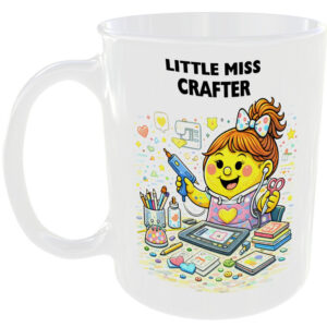 Little Miss Crafter Mug Funny Handmade DIY Creative Gift Tea Coffee Cup Artisan