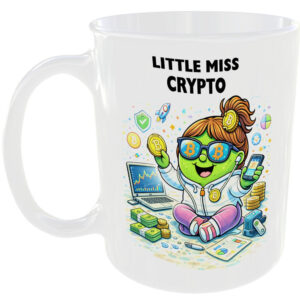 Little Miss Crypto Mug Funny Bitcoin Trader Gift Tea Coffee Cup Blockchain ₿☕
