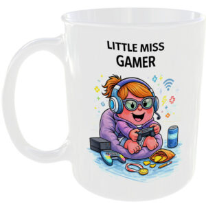 Little Miss Gamer Mug Funny Gaming Console Gift Tea Coffee Cup Controller 🎮☕