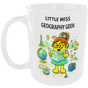 Little Miss Geography Geek Mug Funny Maps Atlas Gift Tea Coffee Cup World 🌍☕
