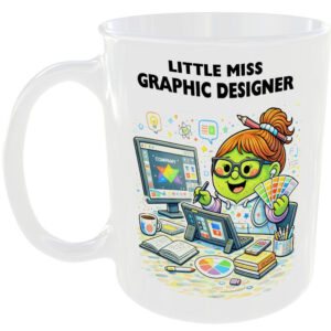 Little Miss Graphic Designer Mug Funny Design Creative Gift Coffee Cup Artwork ☕