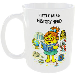 Little Miss History Nerd Mug Funny Facts Vintage Gift Tea Coffee Cup Ancient 🏺☕