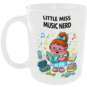 Little Miss Music Nerd Mug Funny Songs Playlist Gift Tea Coffee Cup Audio 🎼☕