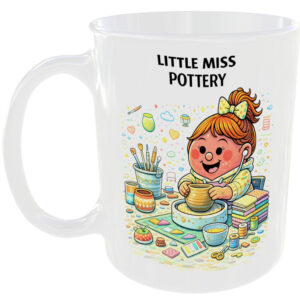 Little Miss Pottery Mug Funny Clay Ceramic Gift Tea Coffee Cup Wheel Studio 🏺☕