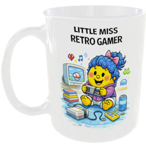 Little Miss Retro Gamer Mug Funny Arcade Vintage Gift Tea Coffee Cup Classic 🕹️