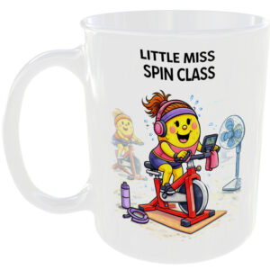 Little Miss Spin Class Mug Funny Cycling Indoor Gift Keep Fit Cup Fitness 🚴‍♀️☕