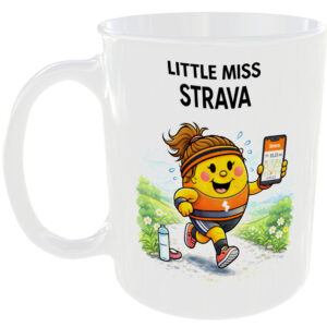 Little Miss Strava Mug Funny Fitness Tracking Gift Tea Coffee Cup Running GPS 📱