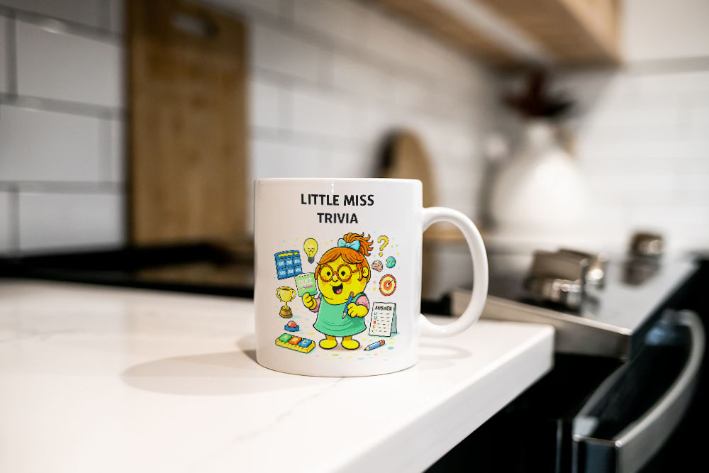 Little Miss Trivia Mug Funny Quiz Facts Gift Tea Coffee Cup Knowledge Brain ❓☕ - Image 3