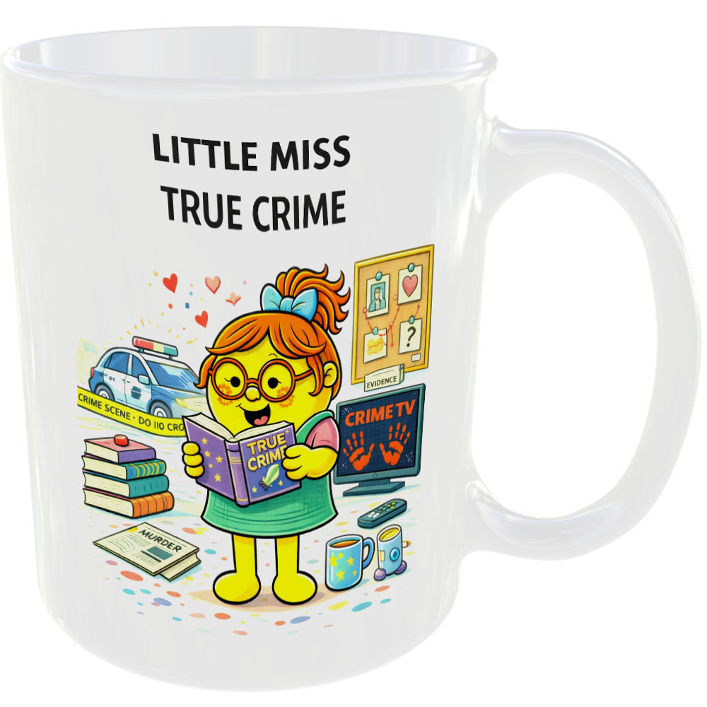 Little Miss True Crime Mug Funny Podcast Mystery Gift Tea Coffee Cup Detective ☕ - Image 2