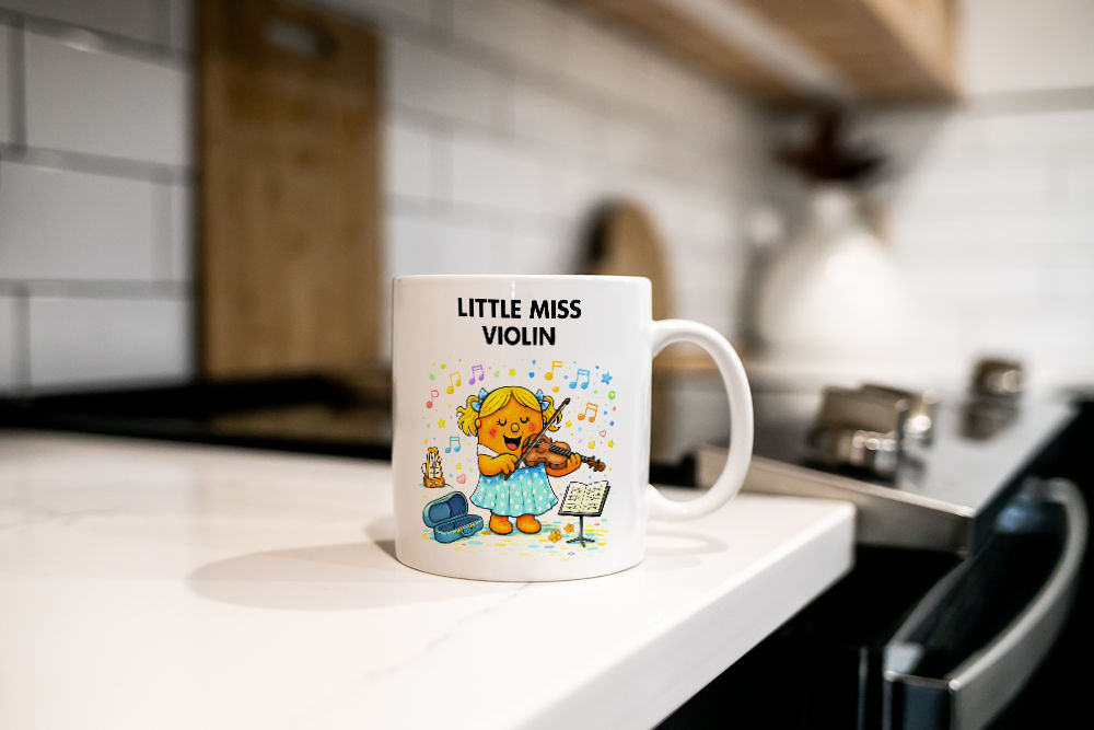 Little Miss Violin Mug Funny Classical Music Gift Tea Coffee Cup Orchestra 🎻☕ - Image 3