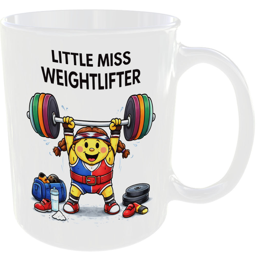Little Miss Weightlifter Mug Funny Strength Training Gift Tea Coffee Cup Power ☕ - Image 2