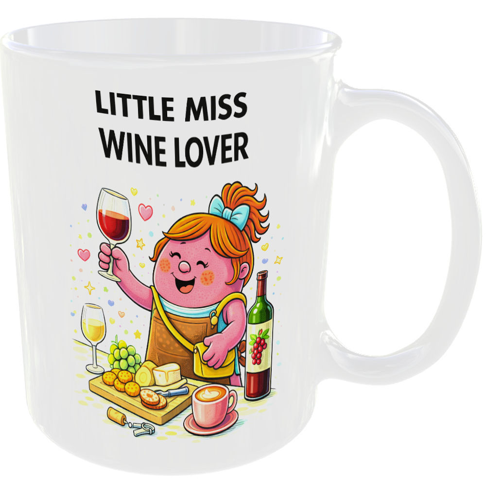 Little Miss Wine Lover Mug Funny Alcohol Gift Tea Coffee Cup Vineyard Cheers 🍷☕ - Image 2