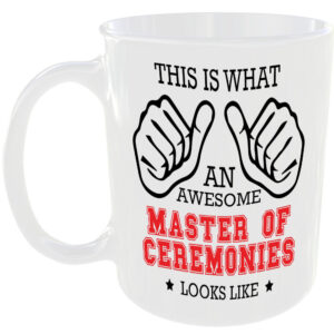 AWESOME MASTER OF CEREMONIES LOOKS LIKE MUG IDEAL GIFT CUP FOR WORK JOB CAREER