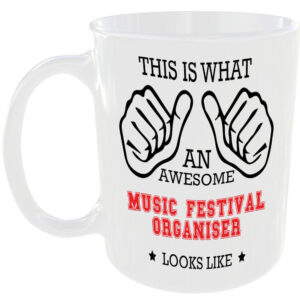 AWESOME MUSIC FESTIVAL ORGANISER LOOKS LIKE MUG IDEAL GIFT CUP WORK JOB CAREER