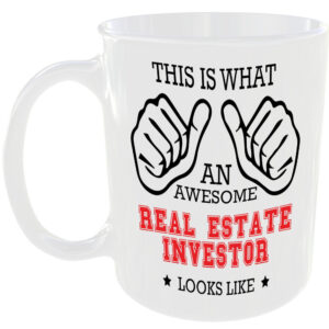 AWESOME REAL ESTATE INVESTOR LOOKS LIKE MUG IDEAL GIFT CUP FOR WORK JOB CAREER